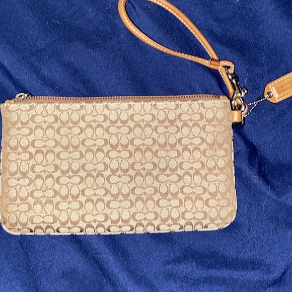 Coach Signature Monogram Wristlet Bag - Picture 5 of 6
